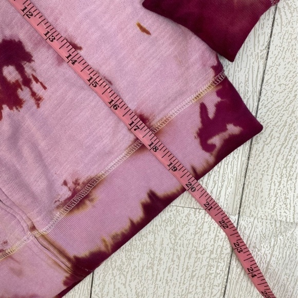 J.Crew Tie Dye Pink Valentine’s Day Cropped full zip Hoodie size S - Picture 6 of 12